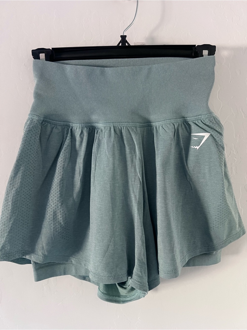 Gymshark Sage Green Workout Skort with Built-In Shorts